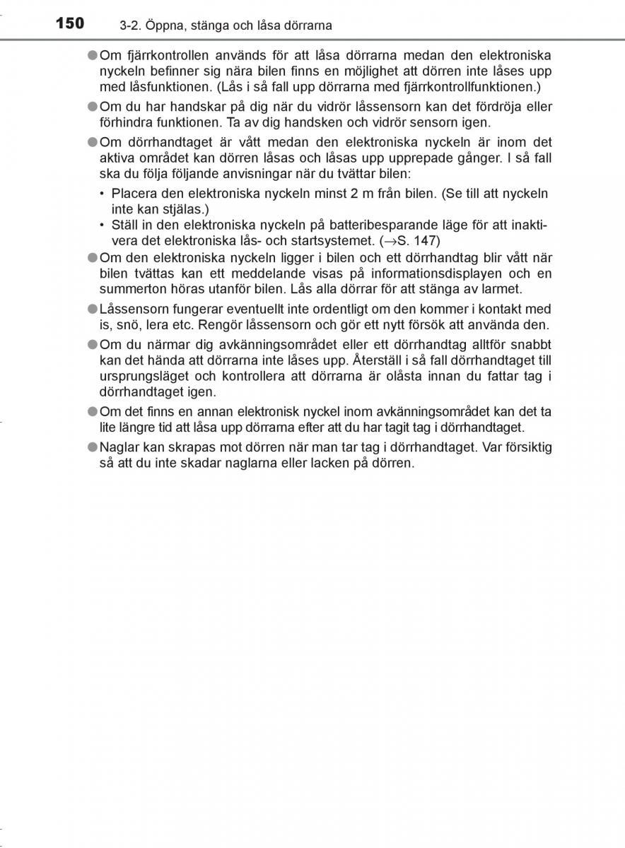 Toyota C HR instruktionsbok / page 150