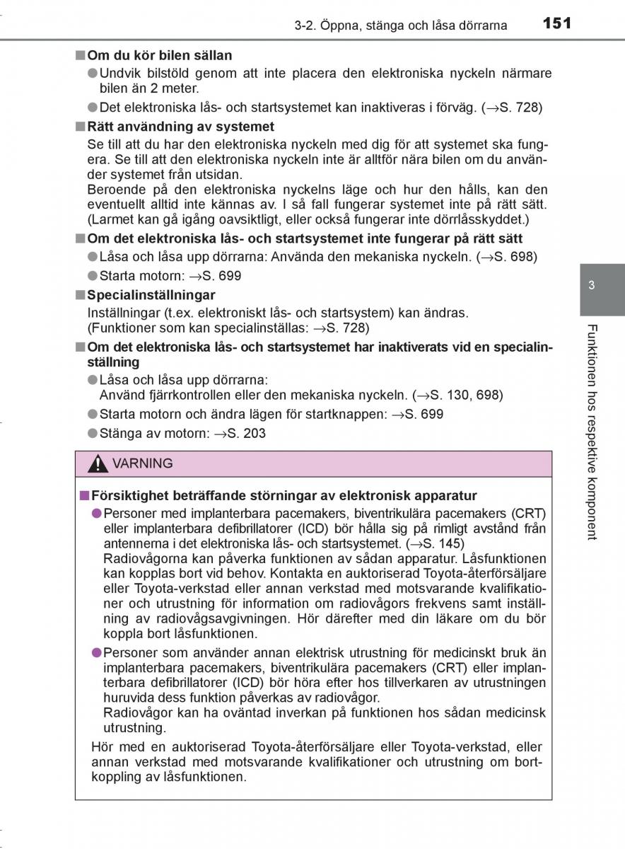 Toyota C HR instruktionsbok / page 151