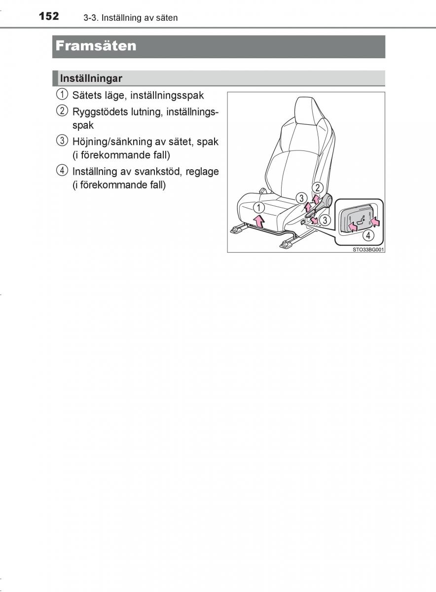 Toyota C HR instruktionsbok / page 152