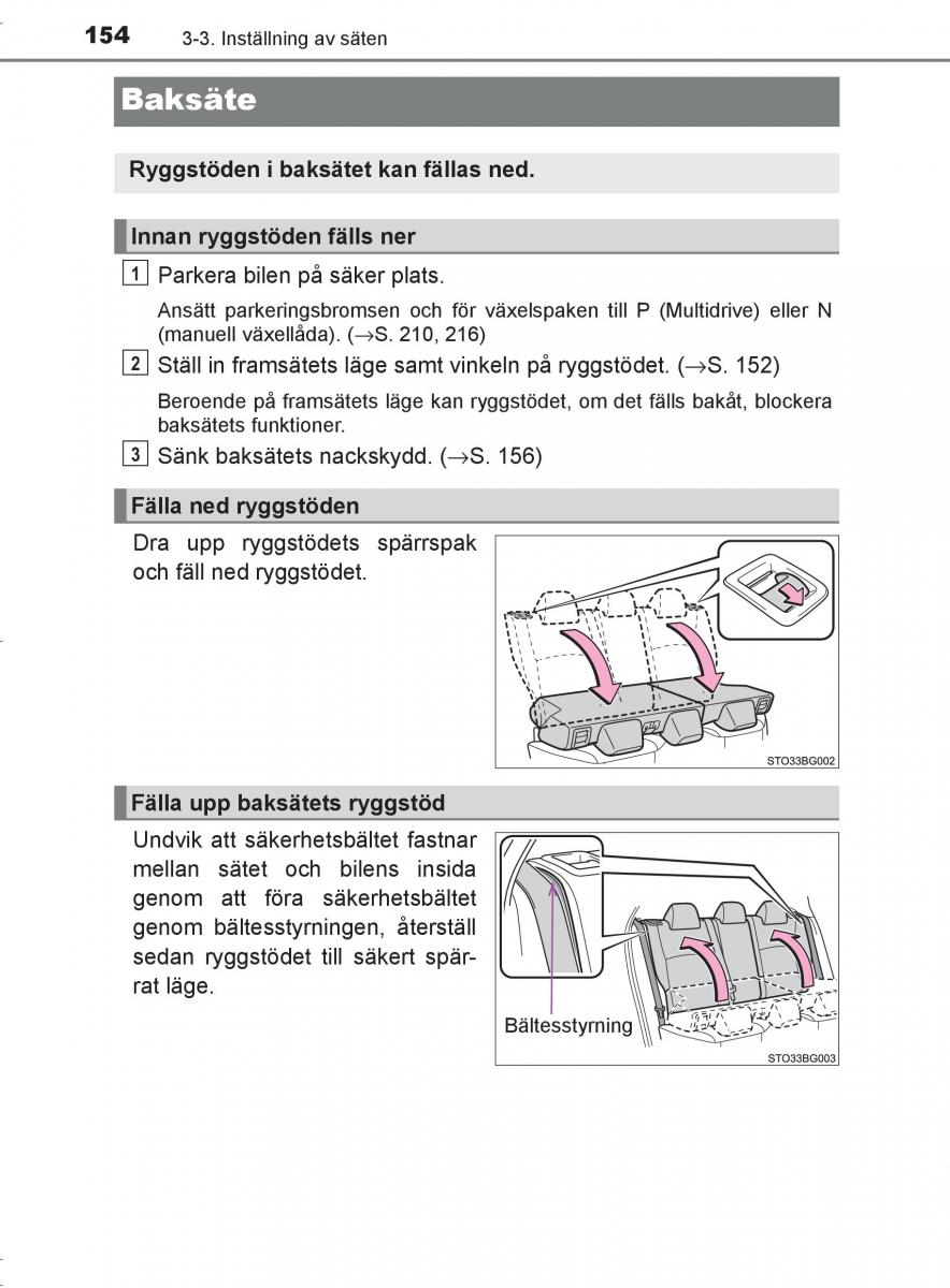 Toyota C HR instruktionsbok / page 154