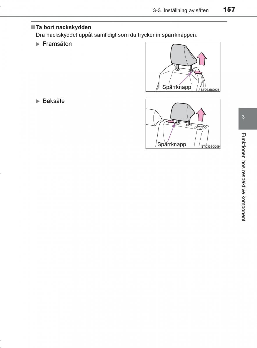 Toyota C HR instruktionsbok / page 157