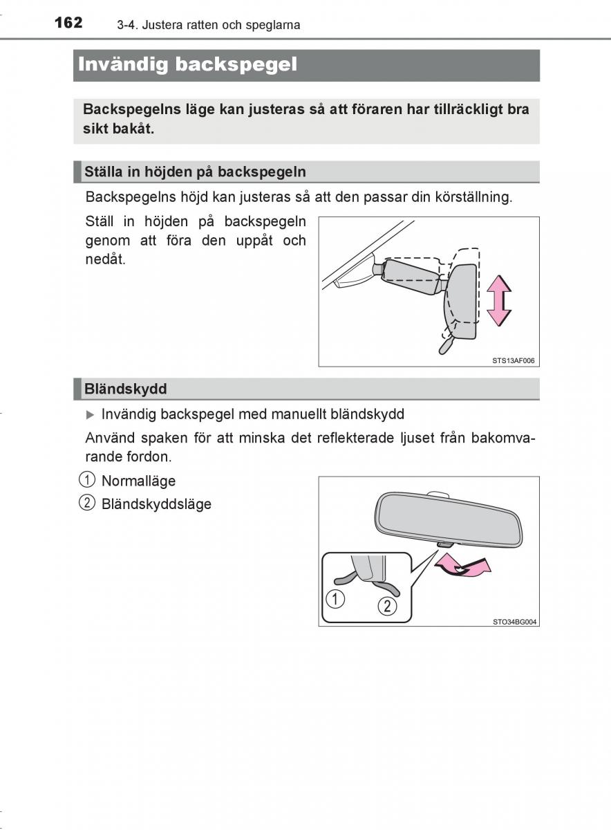 Toyota C HR instruktionsbok / page 162