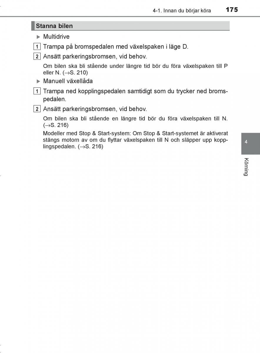 Toyota C HR instruktionsbok / page 175