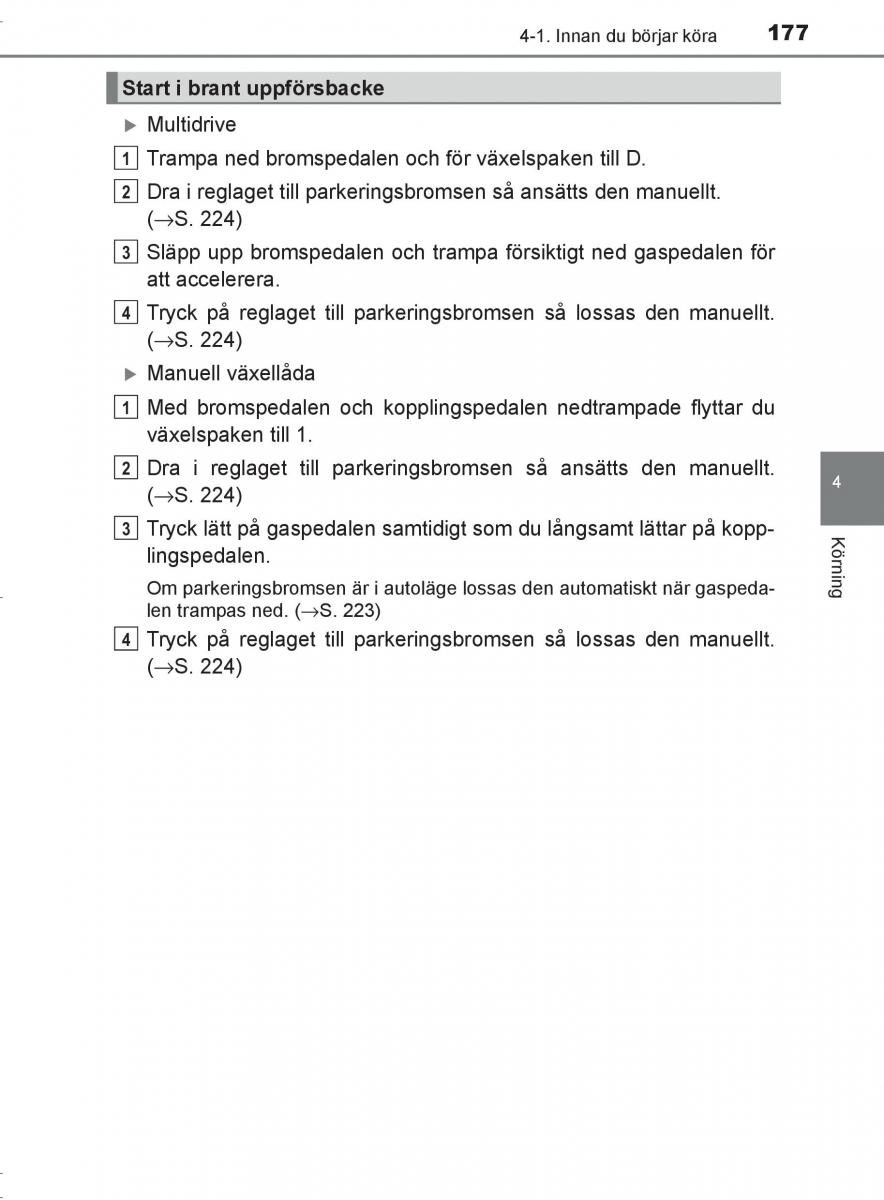 Toyota C HR instruktionsbok / page 177