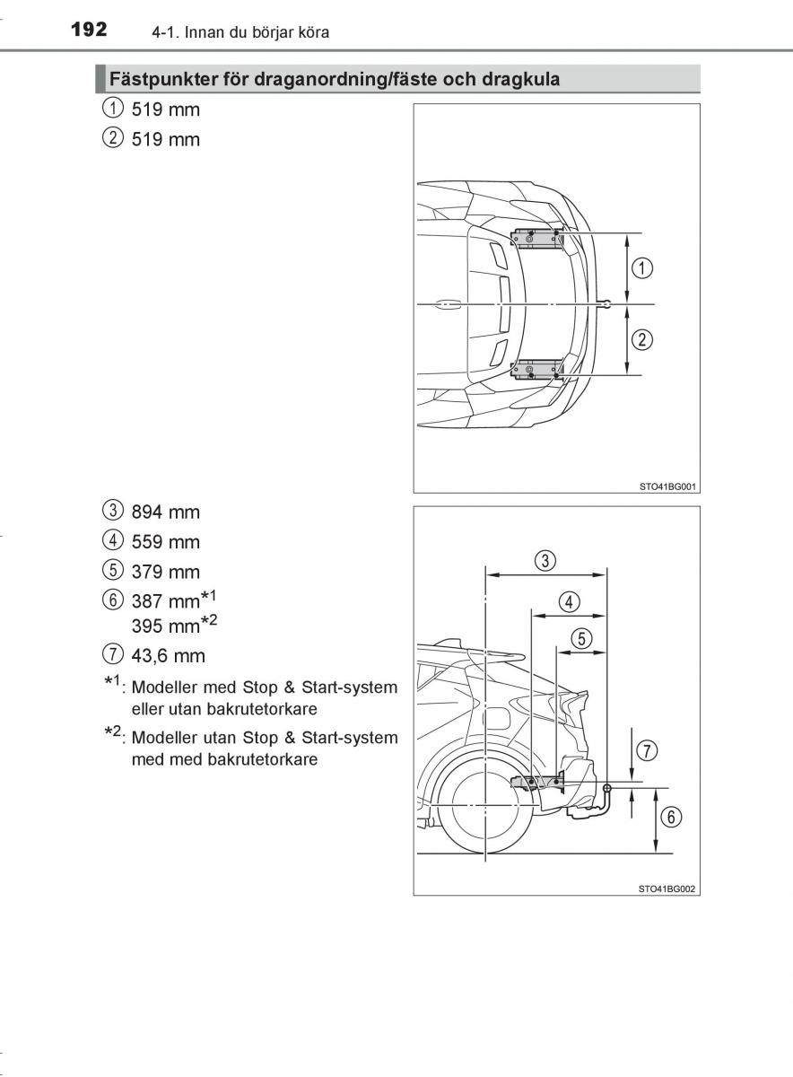 Toyota C HR instruktionsbok / page 192