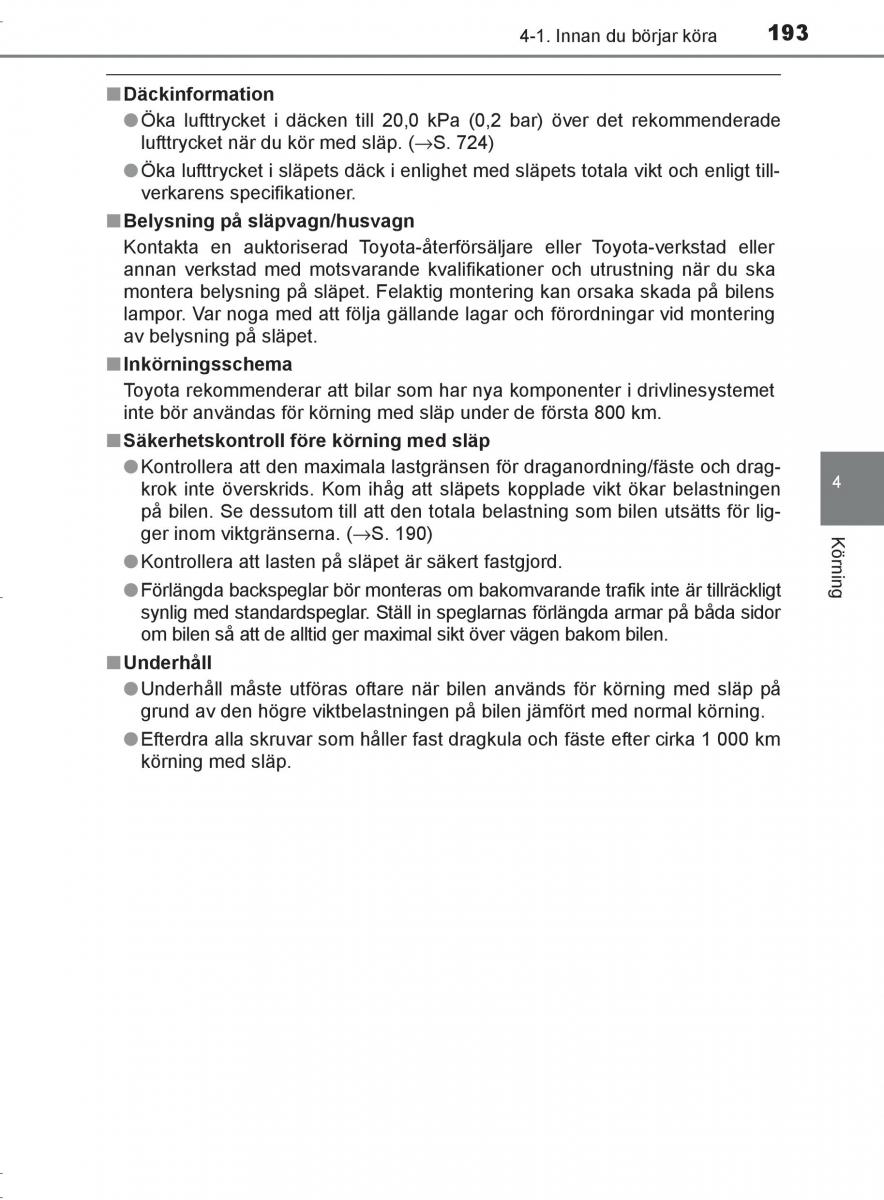 Toyota C HR instruktionsbok / page 193