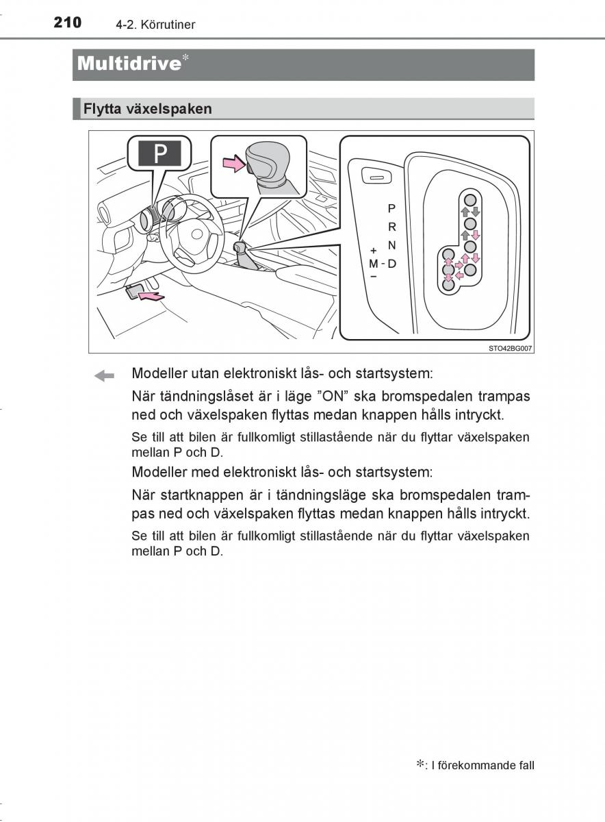 Toyota C HR instruktionsbok / page 210