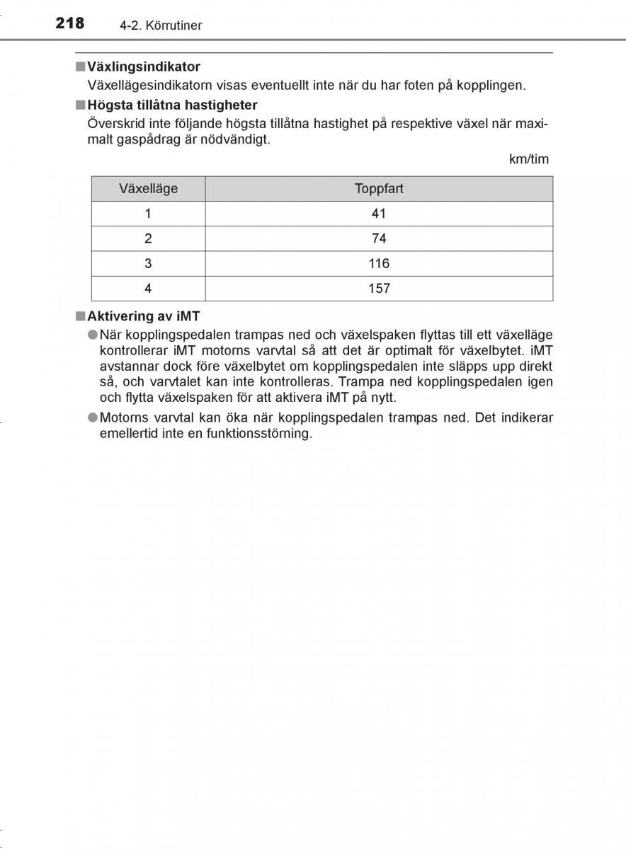 Toyota C HR instruktionsbok / page 218