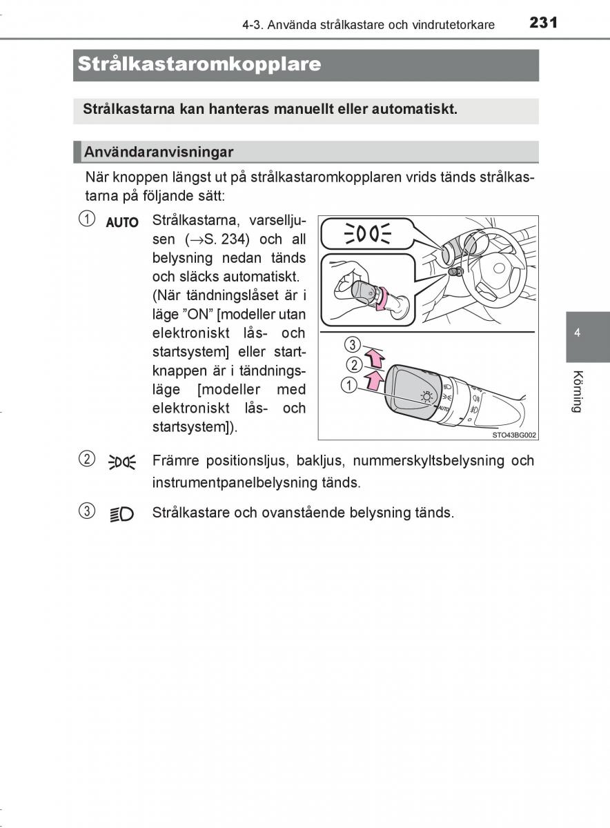 Toyota C HR instruktionsbok / page 231