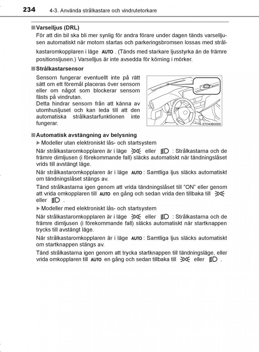 Toyota C HR instruktionsbok / page 234