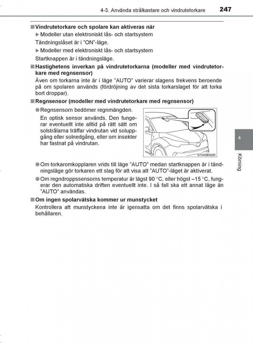 Toyota C HR instruktionsbok / page 247