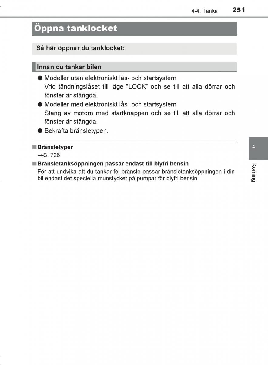 Toyota C HR instruktionsbok / page 251