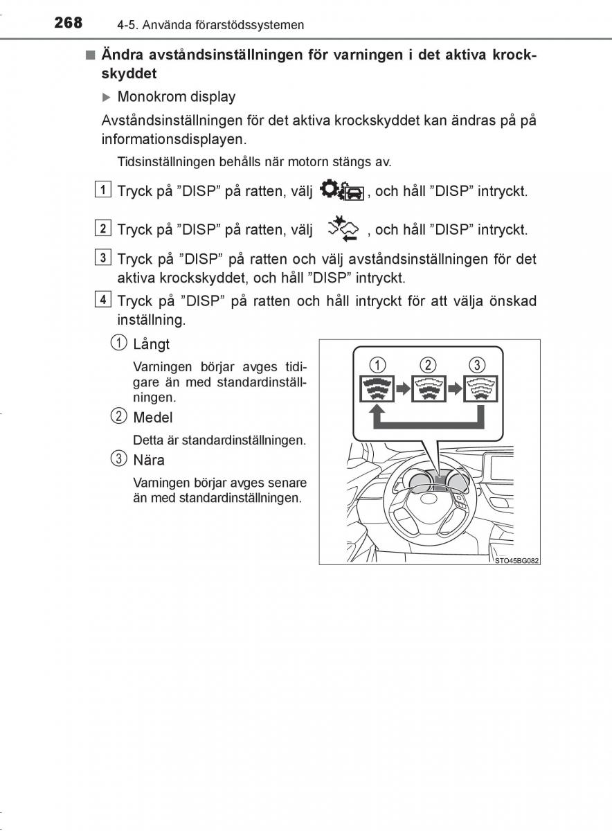 Toyota C HR instruktionsbok / page 268