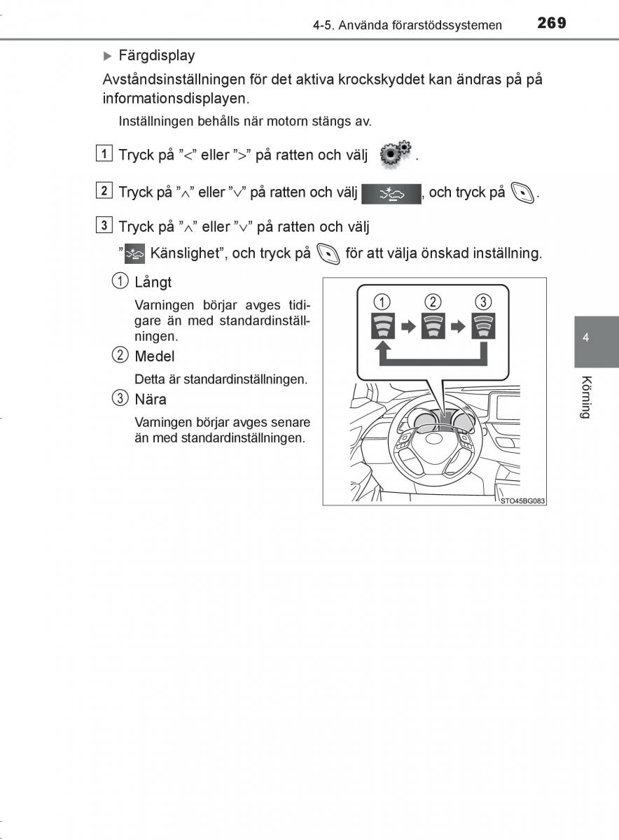 Toyota C HR instruktionsbok / page 269