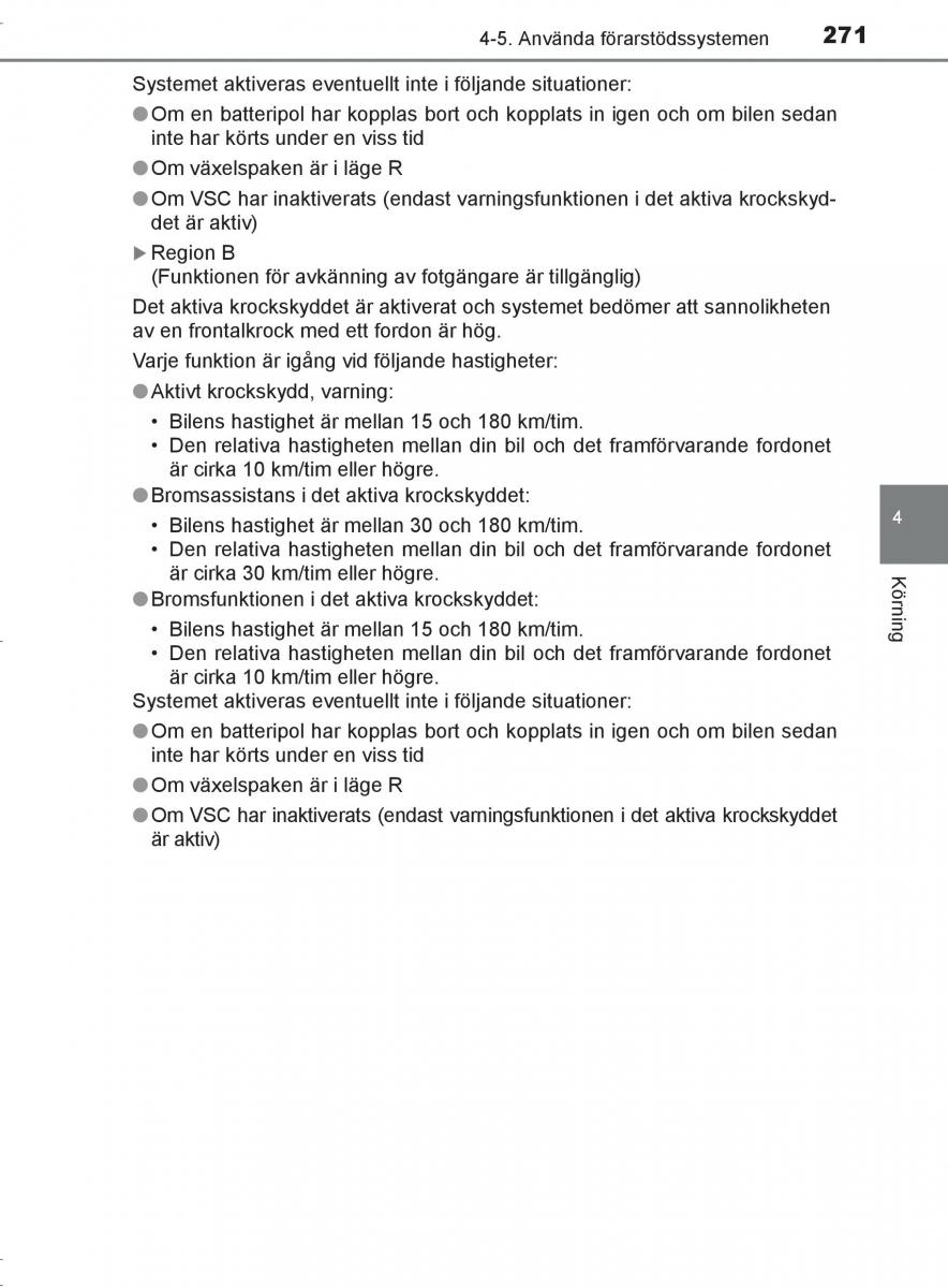 Toyota C HR instruktionsbok / page 271