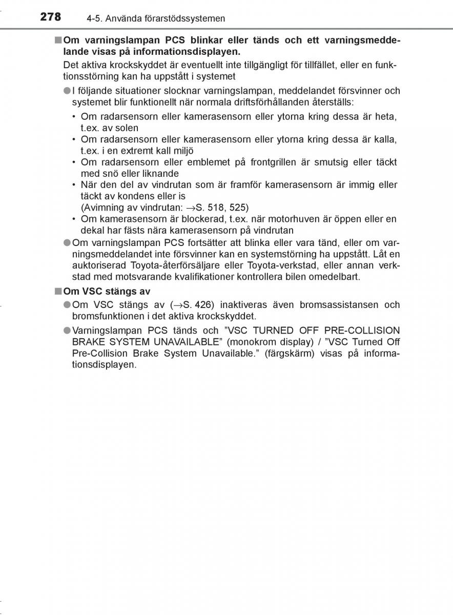 Toyota C HR instruktionsbok / page 278