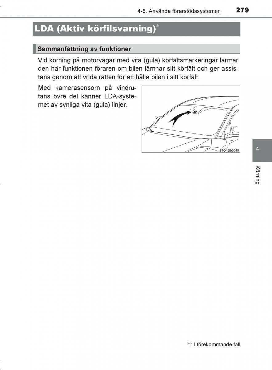 Toyota C HR instruktionsbok / page 279