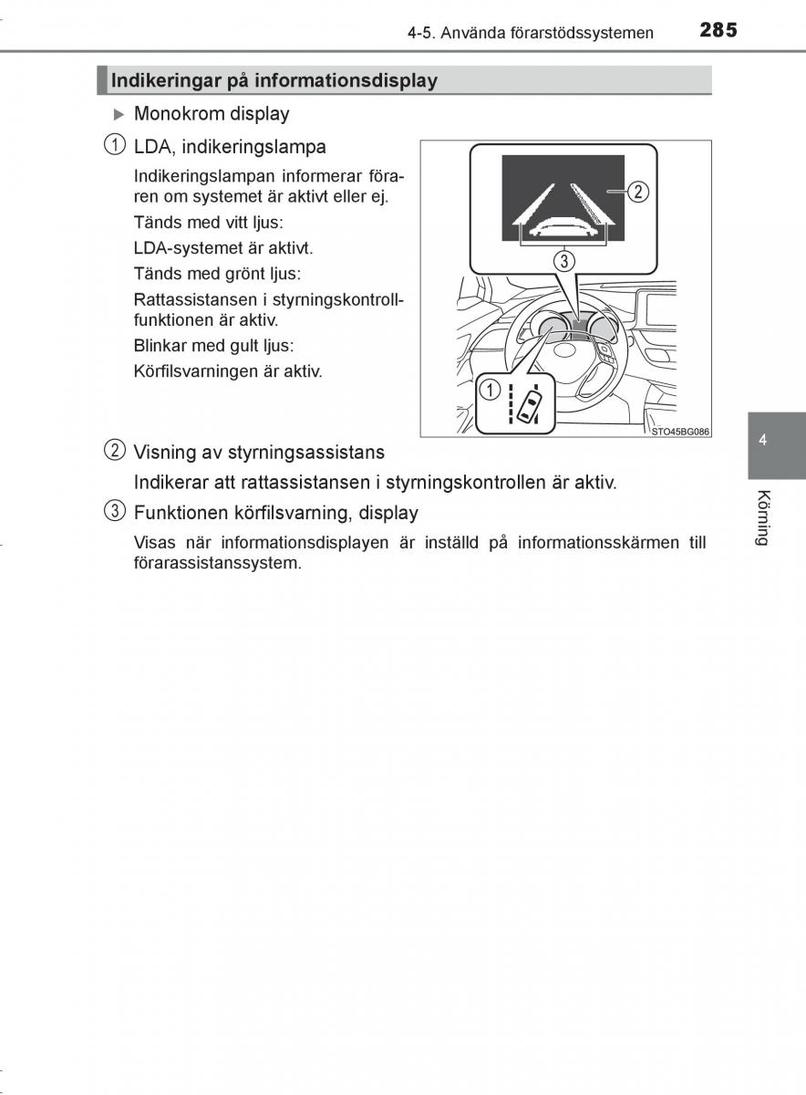 Toyota C HR instruktionsbok / page 285