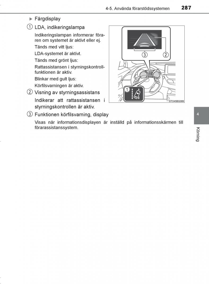 Toyota C HR instruktionsbok / page 287