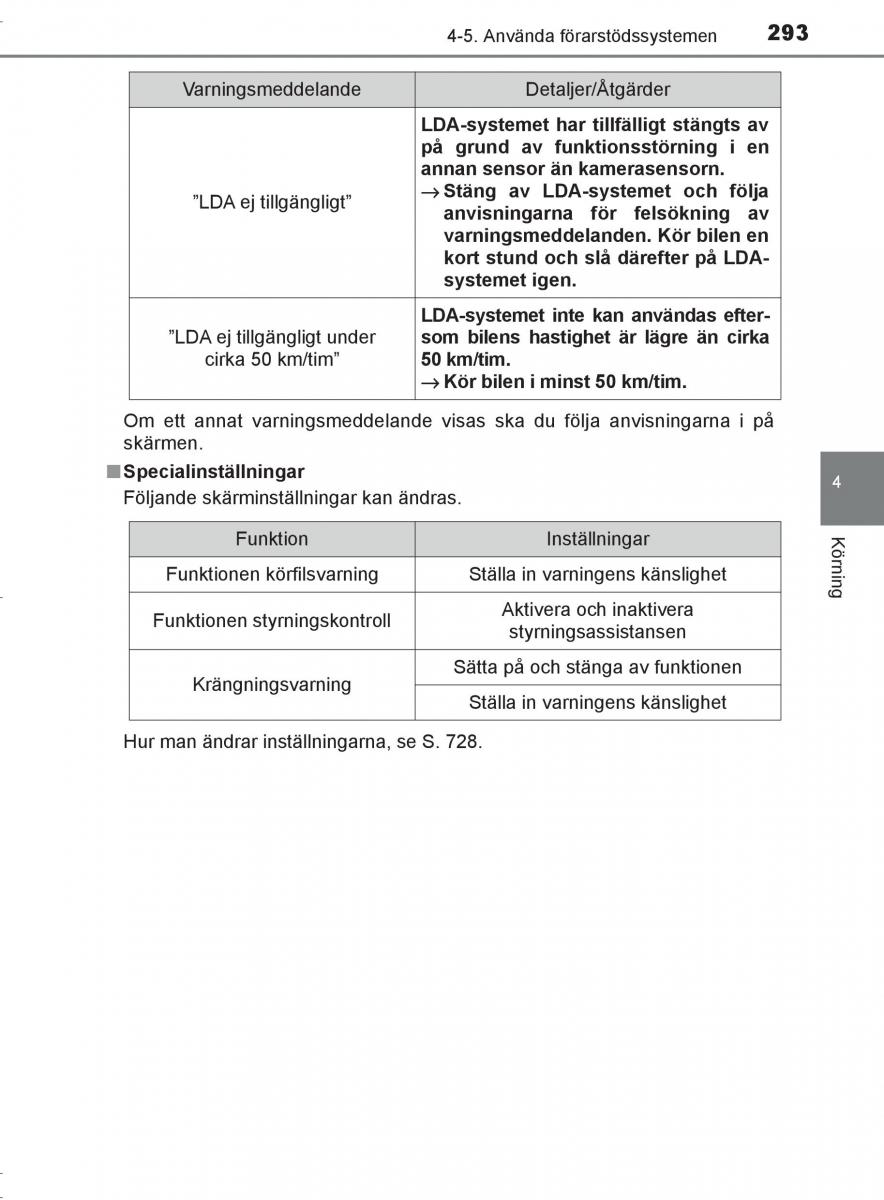 Toyota C HR instruktionsbok / page 293