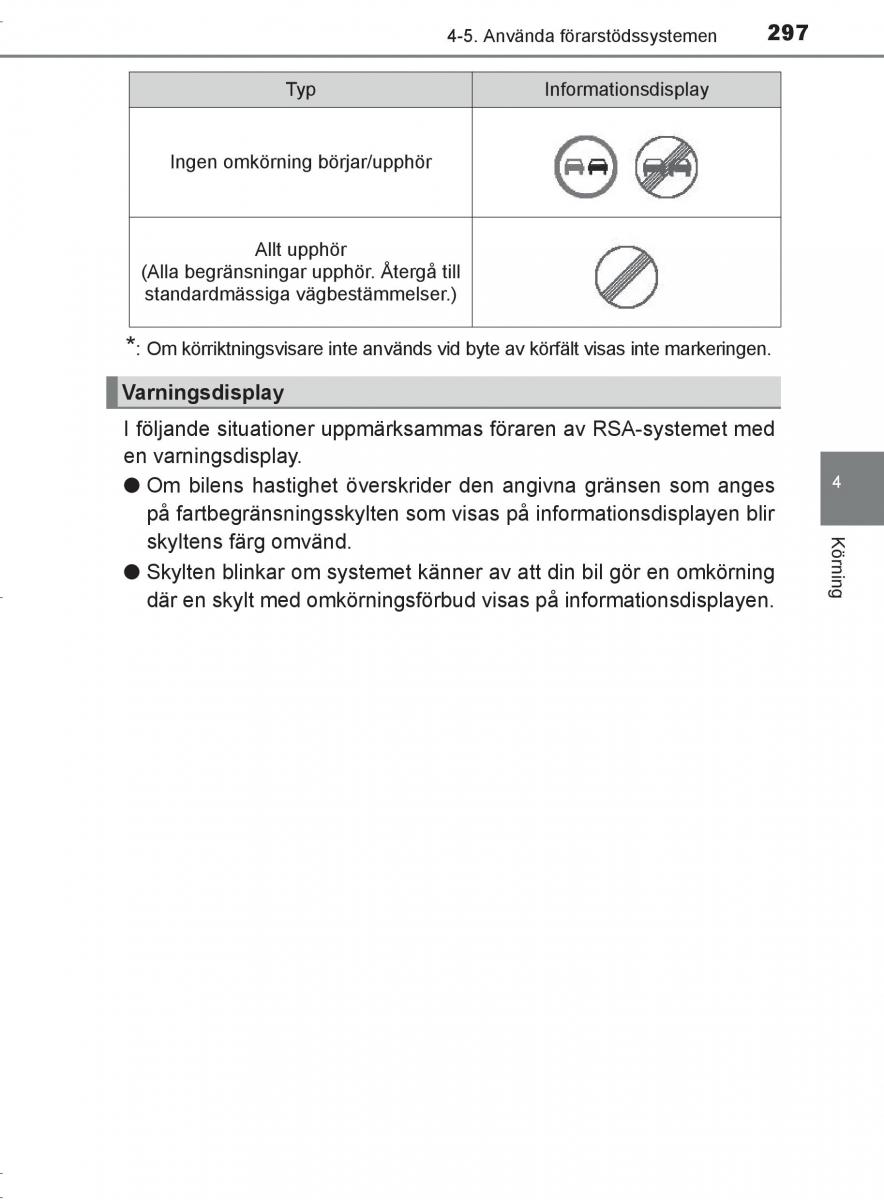 Toyota C HR instruktionsbok / page 297