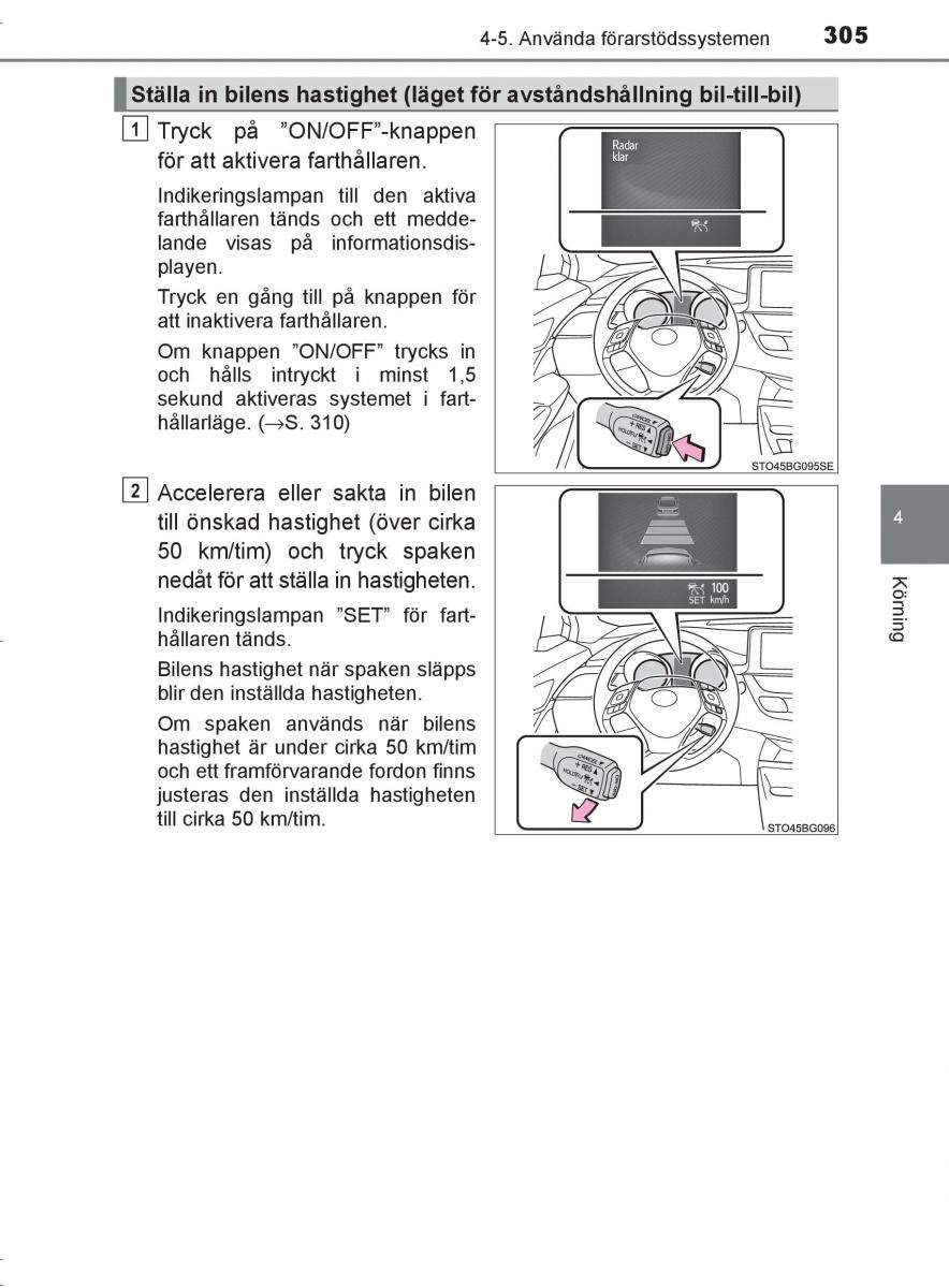 Toyota C HR instruktionsbok / page 305