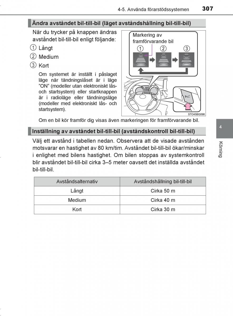 Toyota C HR instruktionsbok / page 307