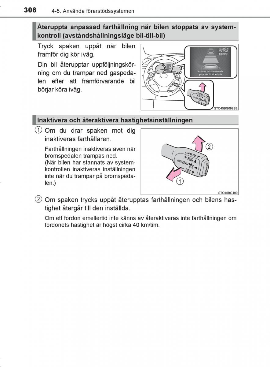 Toyota C HR instruktionsbok / page 308