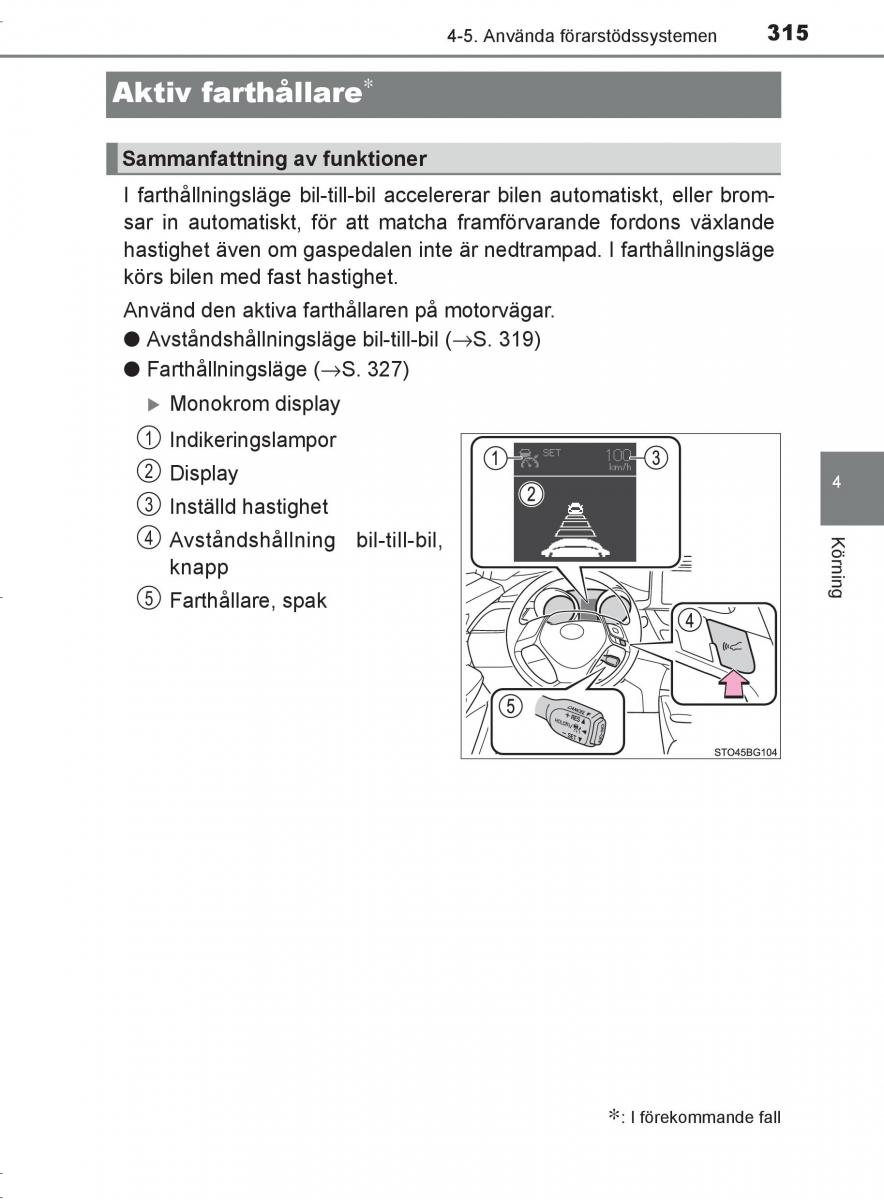 Toyota C HR instruktionsbok / page 315