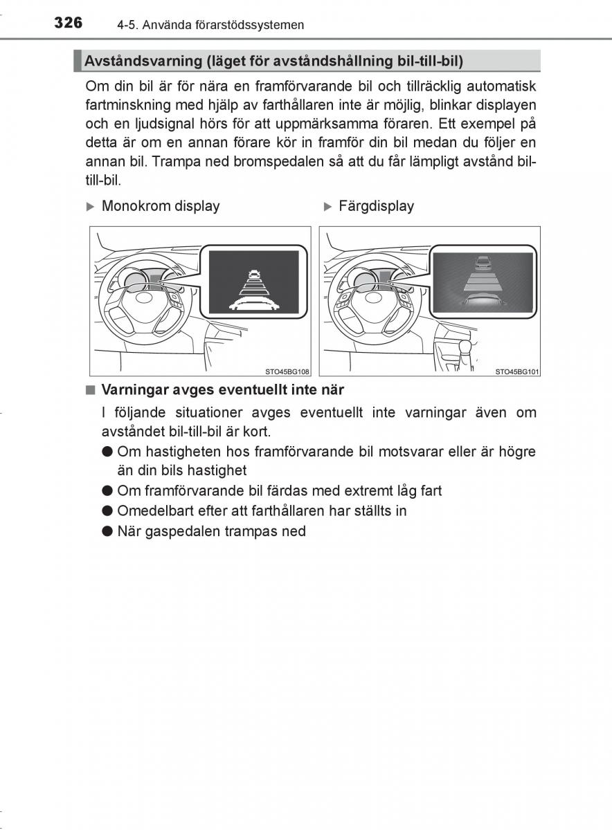 Toyota C HR instruktionsbok / page 326