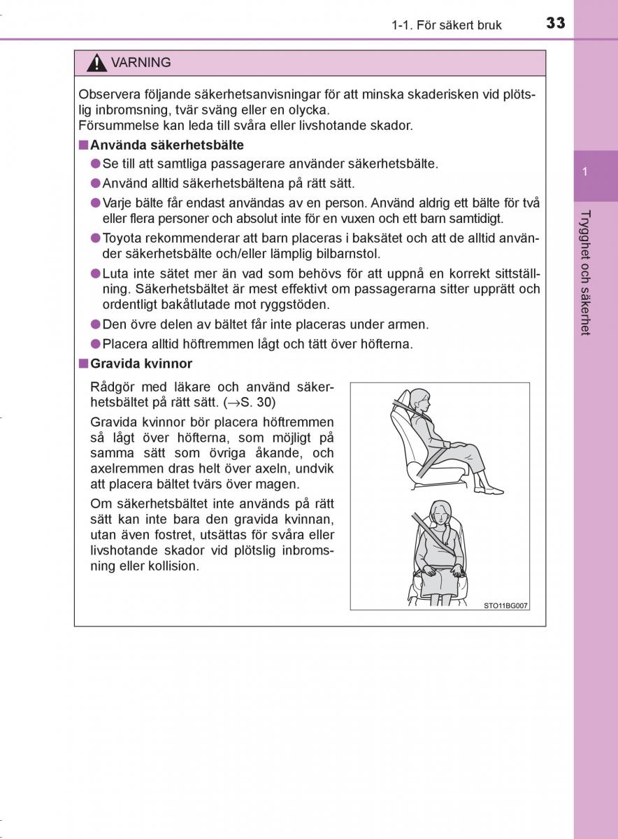 Toyota C HR instruktionsbok / page 33