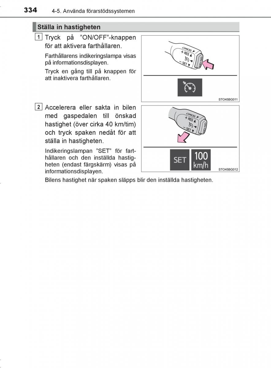 Toyota C HR instruktionsbok / page 334