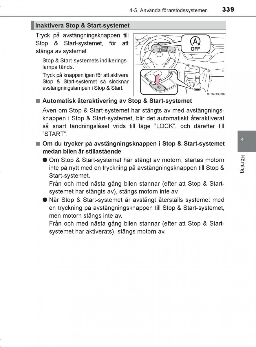 Toyota C HR instruktionsbok / page 339