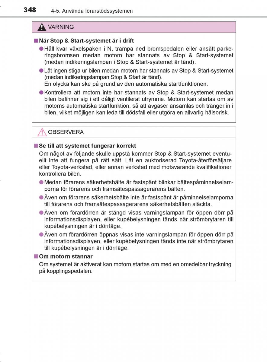 Toyota C HR instruktionsbok / page 348