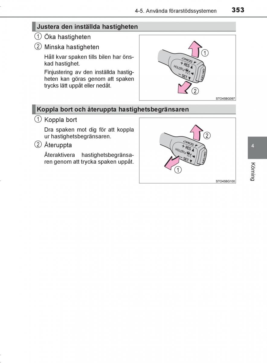 Toyota C HR instruktionsbok / page 353