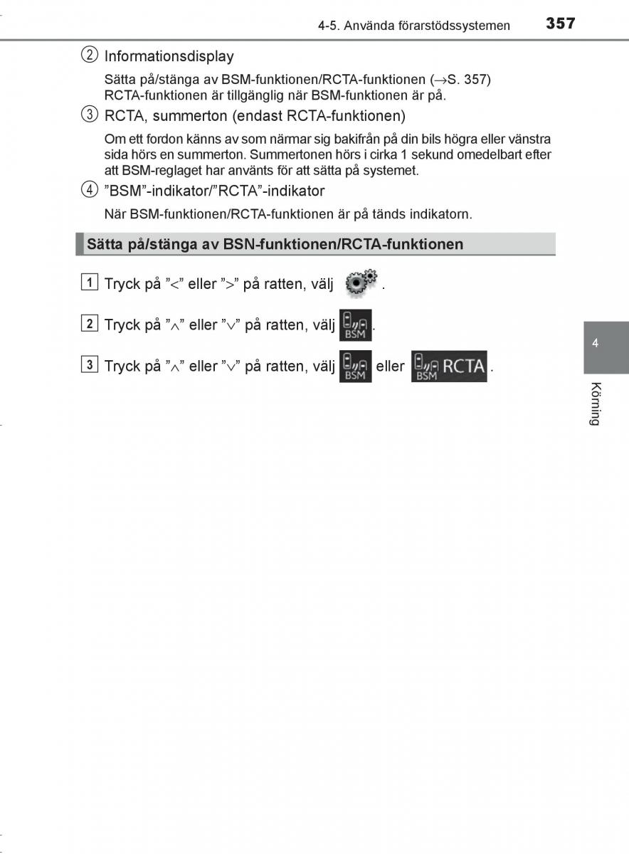 Toyota C HR instruktionsbok / page 357