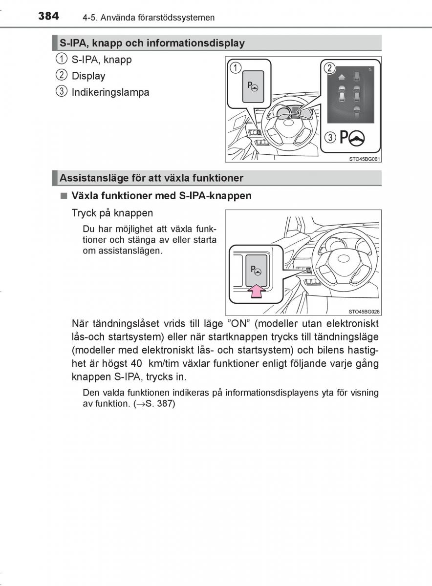 Toyota C HR instruktionsbok / page 384