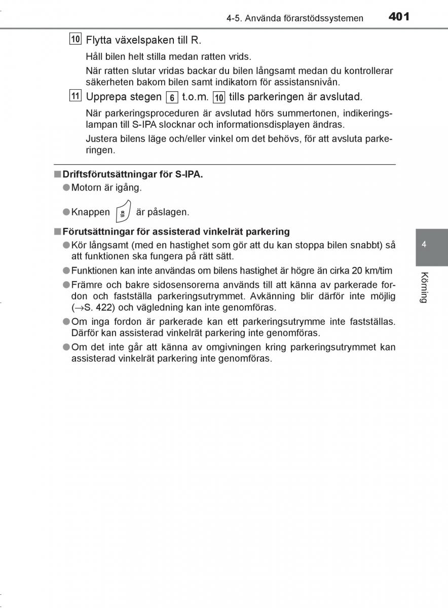 Toyota C HR instruktionsbok / page 401