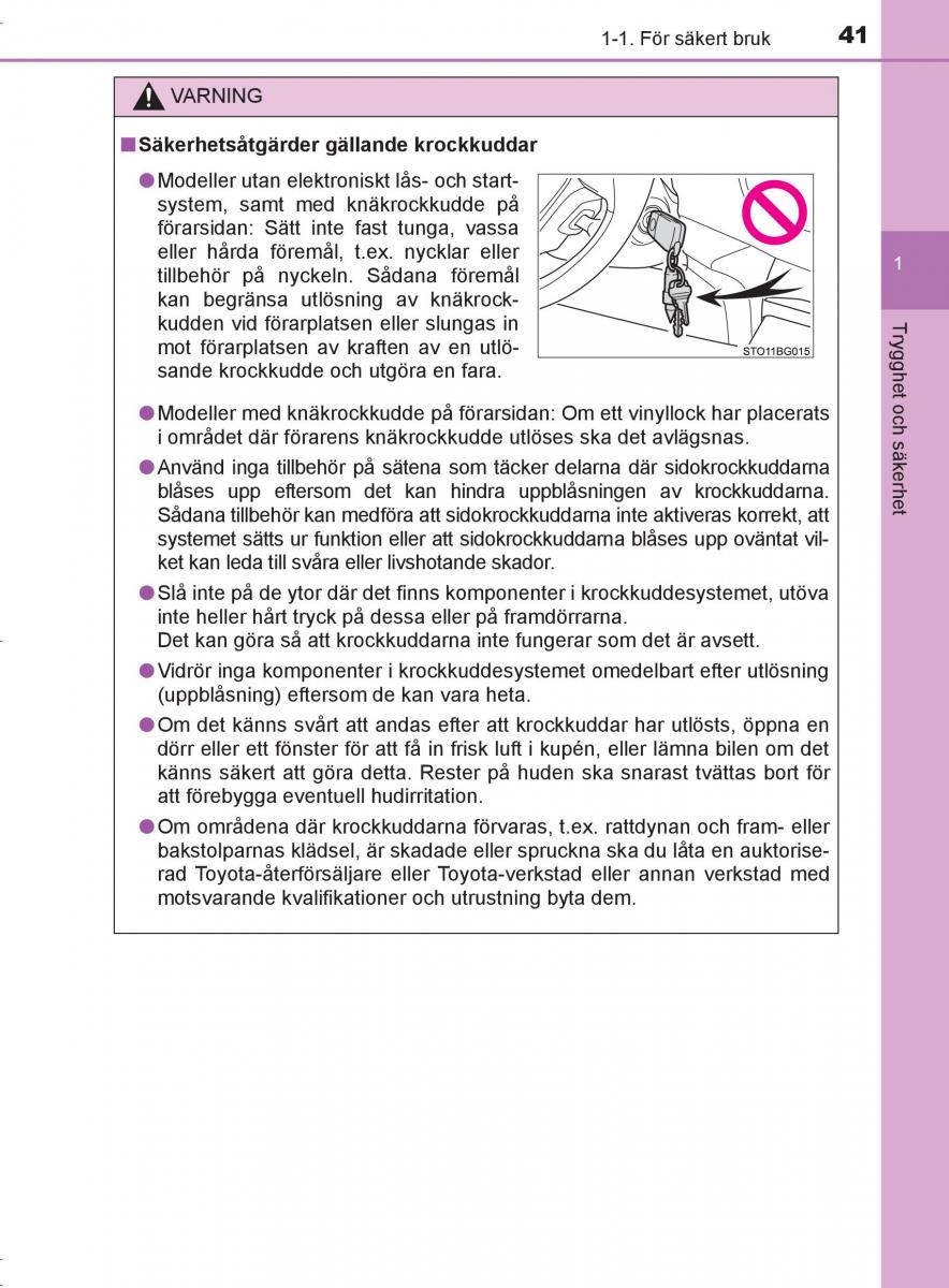 Toyota C HR instruktionsbok / page 41