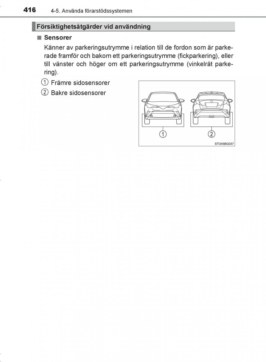 Toyota C HR instruktionsbok / page 416