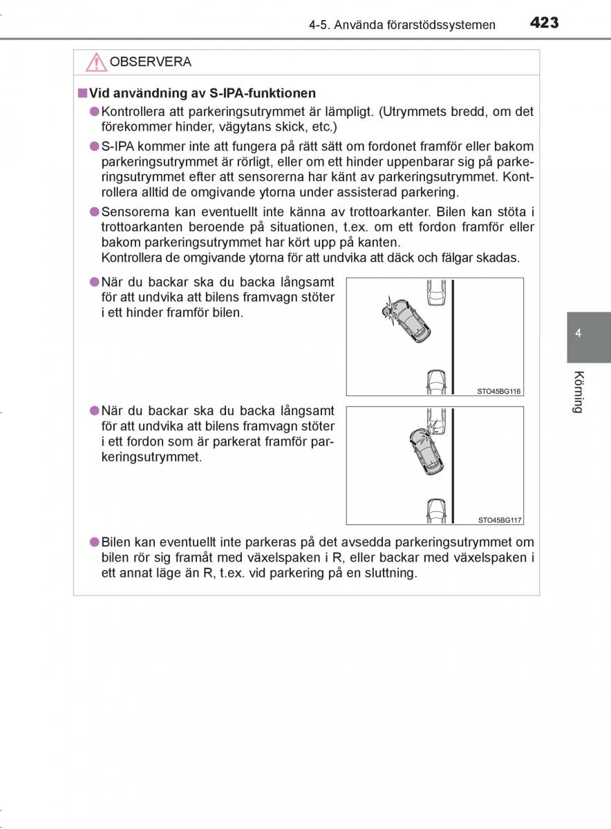 Toyota C HR instruktionsbok / page 423