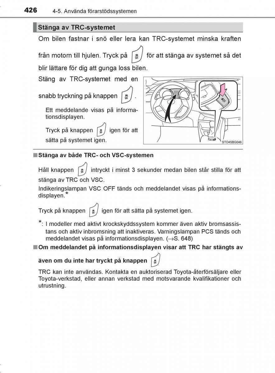 Toyota C HR instruktionsbok / page 426