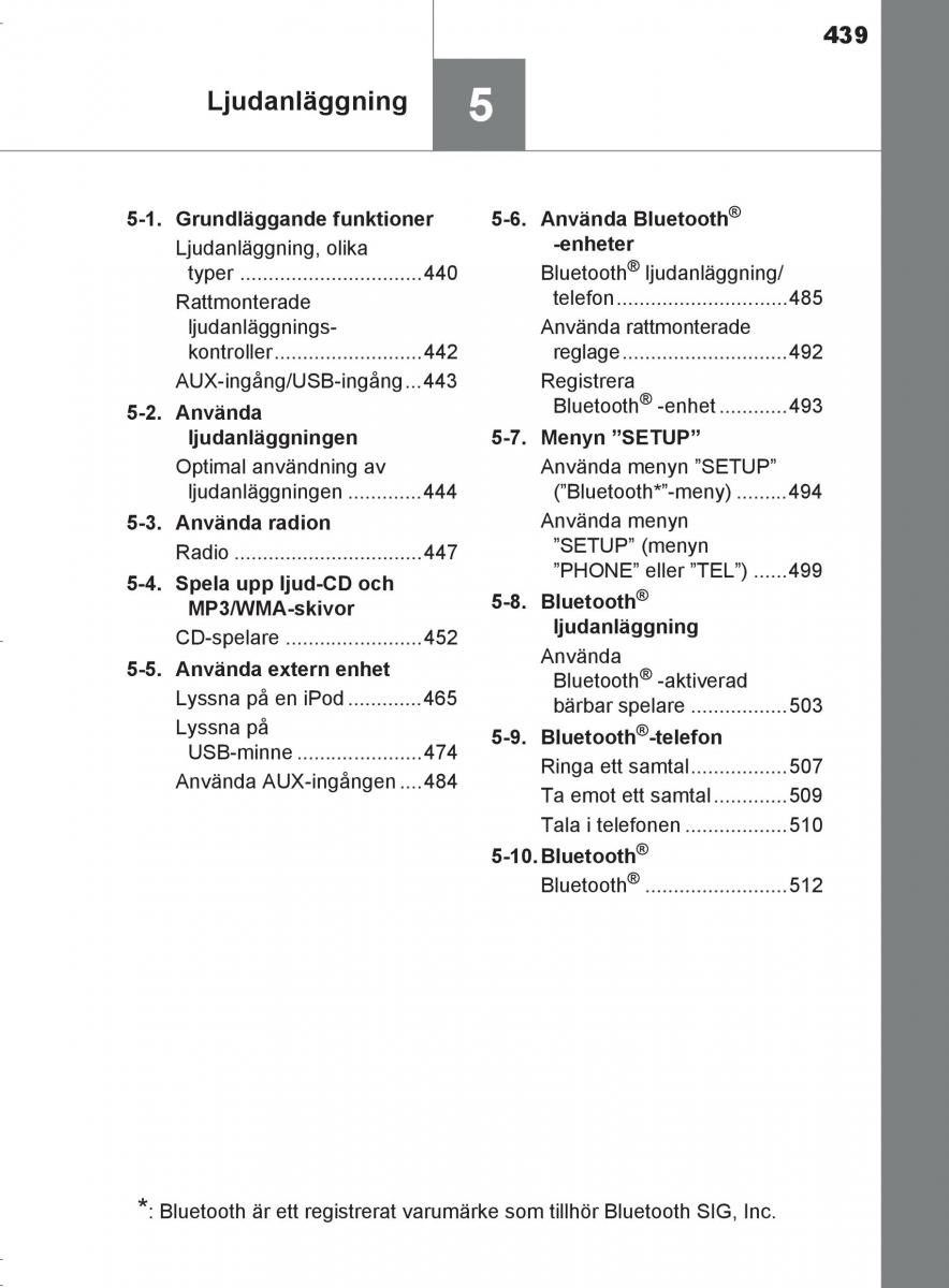 Toyota C HR instruktionsbok / page 439