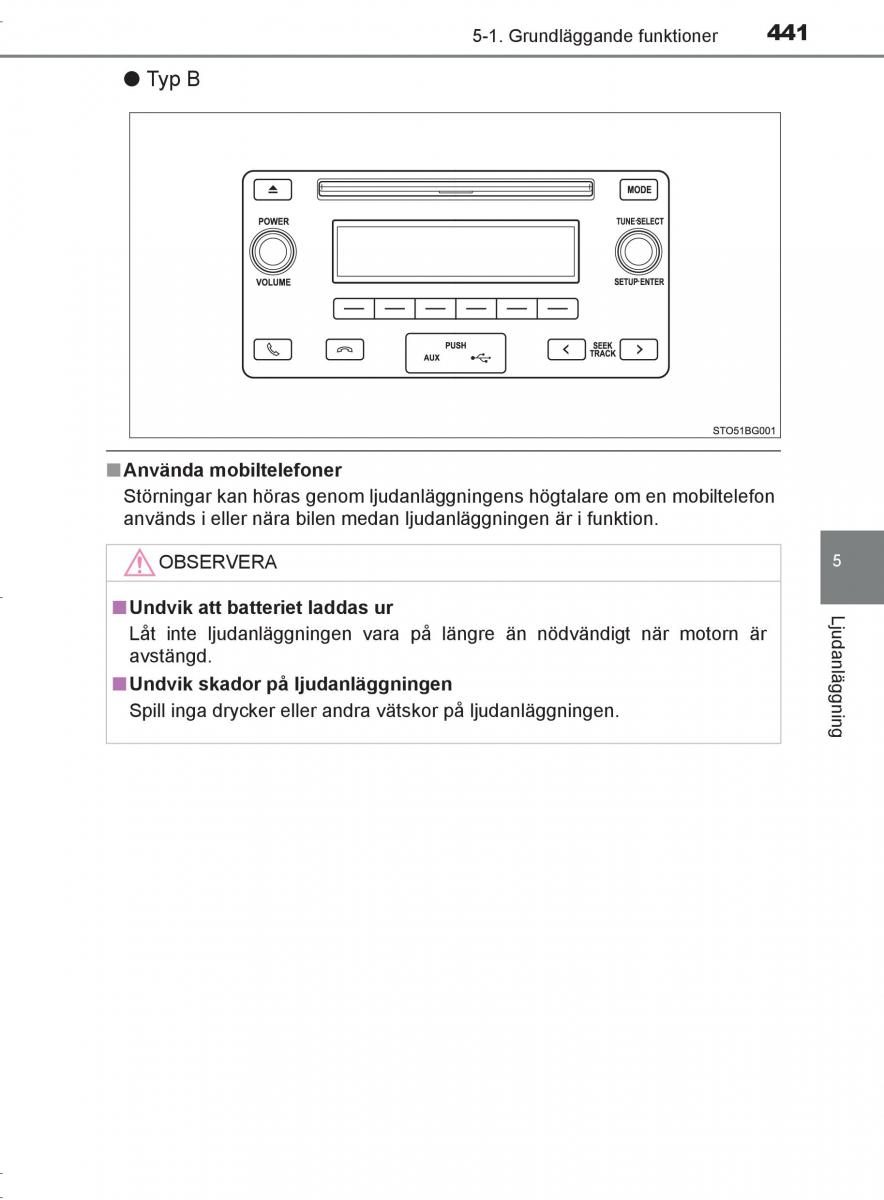 Toyota C HR instruktionsbok / page 441