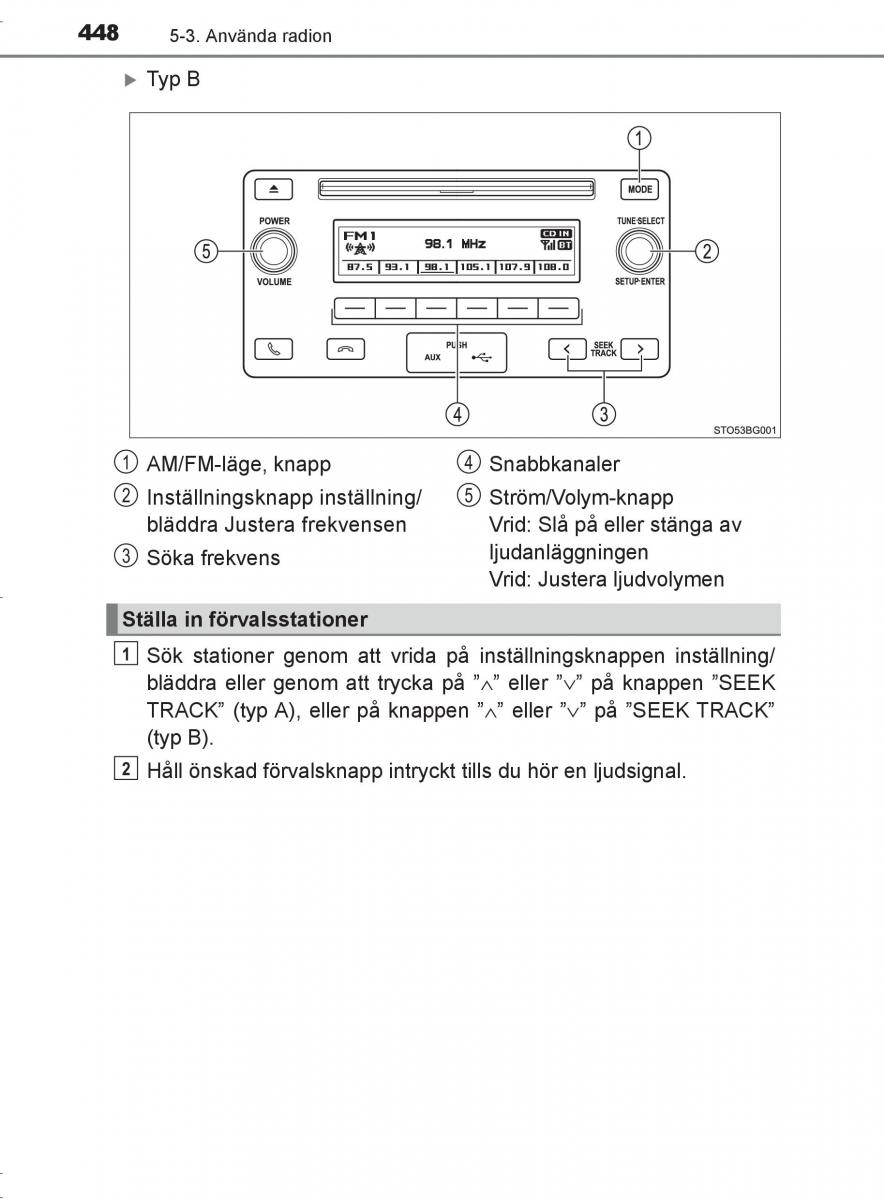 Toyota C HR instruktionsbok / page 448