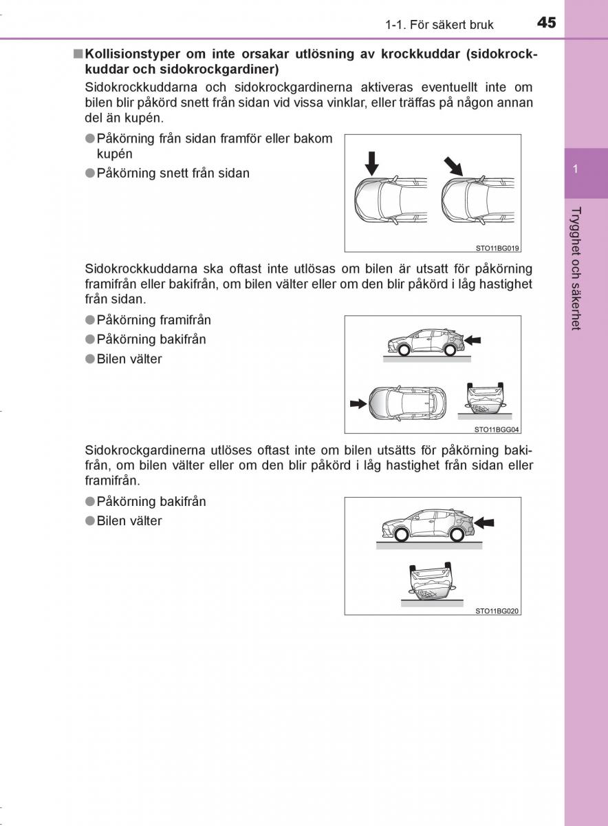 Toyota C HR instruktionsbok / page 45