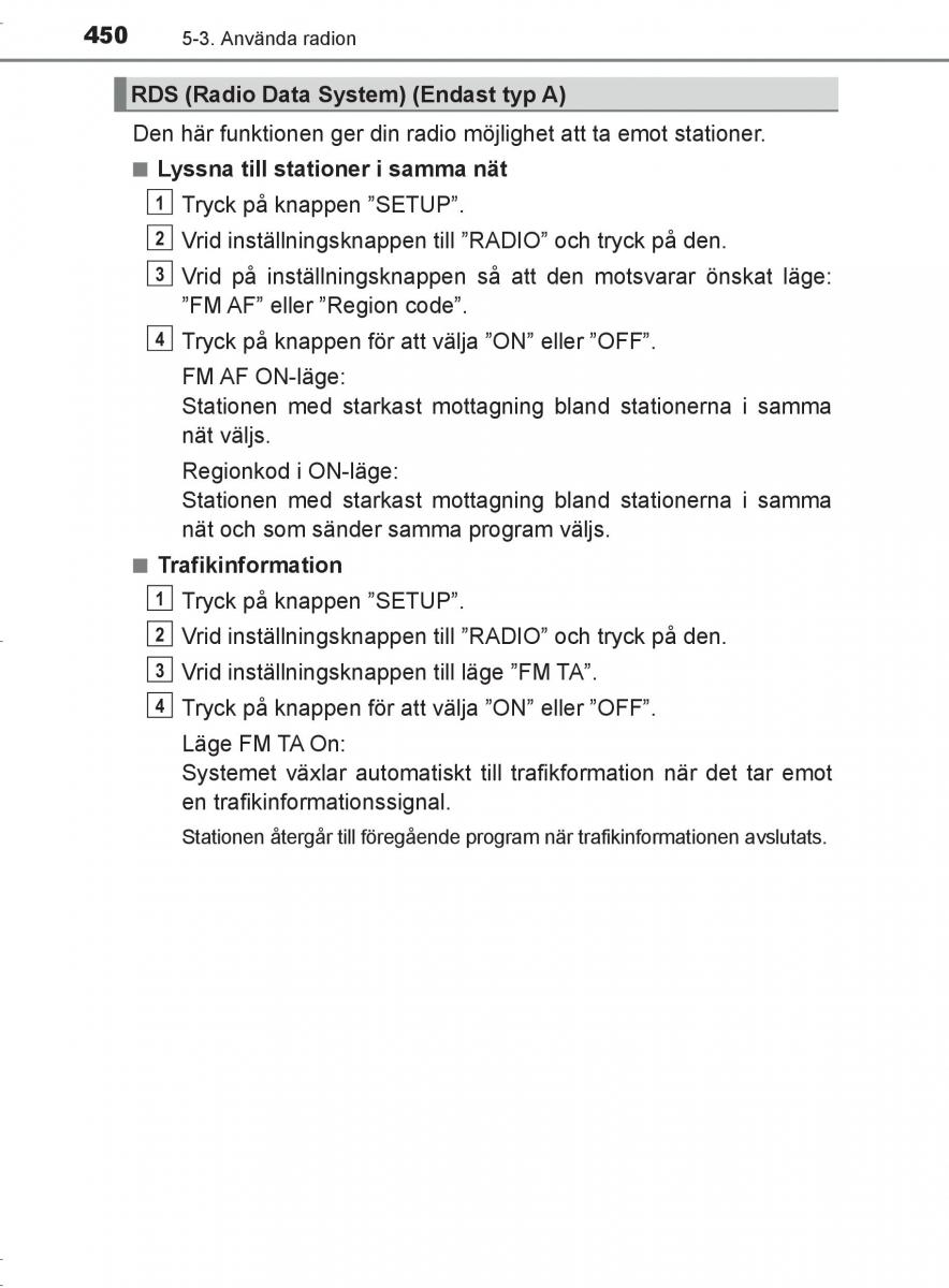 Toyota C HR instruktionsbok / page 450