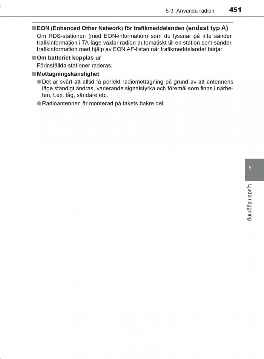 Toyota C HR instruktionsbok / page 451