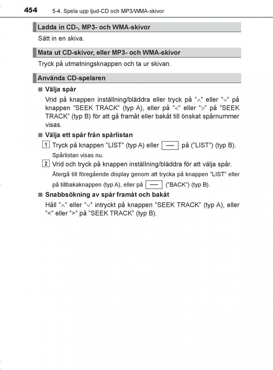 Toyota C HR instruktionsbok / page 454