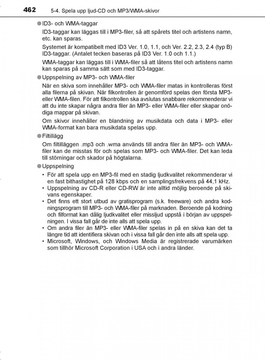 Toyota C HR instruktionsbok / page 462